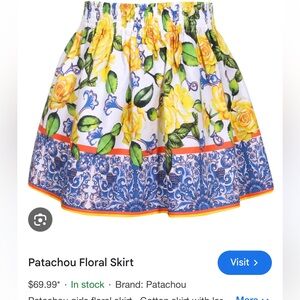 NWT patachou floral skirt size 4y